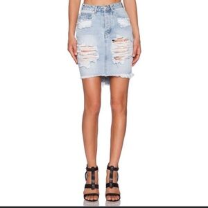 One Teaspoon 2020 denim skirt in Hustler.